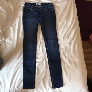 Blue Hollister low-rise skinny jeans